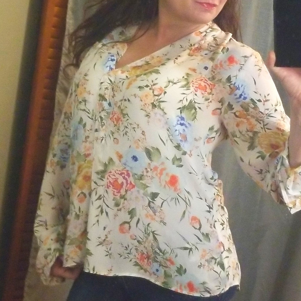 Rose+olive Top, size medium